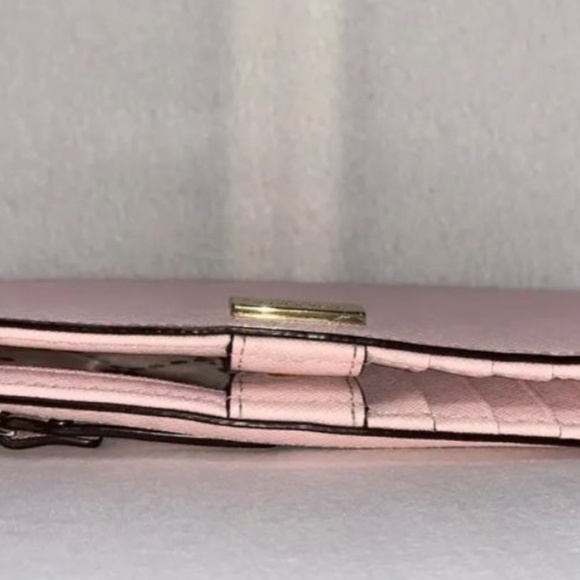 Kate Spade Newbury Lane Stacy Saffiano Leather Clutch Wallet WLRU1601 Pink - Picture 3 of 9